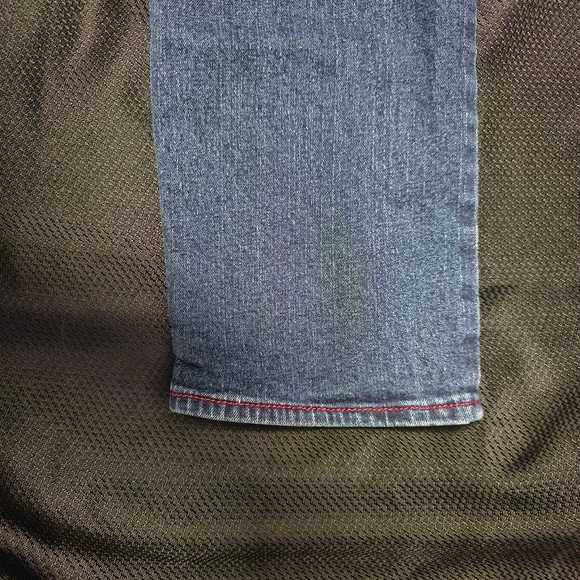 True ReligionMen's Blue Ricky Red Stitch SuperT Jean Size 34 *Geno Relaxed Slim* - Picture 8 of 16